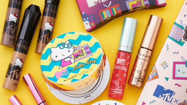 コスメパッケージに「MTVxHello Kitty」が登場！華やかなアイテムが数量限定でPLAZAにて販売