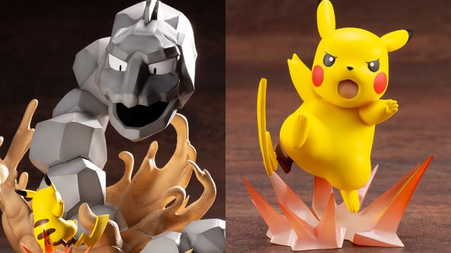 『ポケモン』イワークVSピカチュウのフィギュア登場！バトル中の激しい一瞬を再現したダイナミックな構成