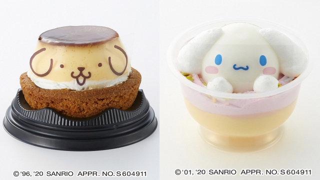 『サンリオ』ポムポムプリン＆シナモロールが可愛いスイーツになって登場！