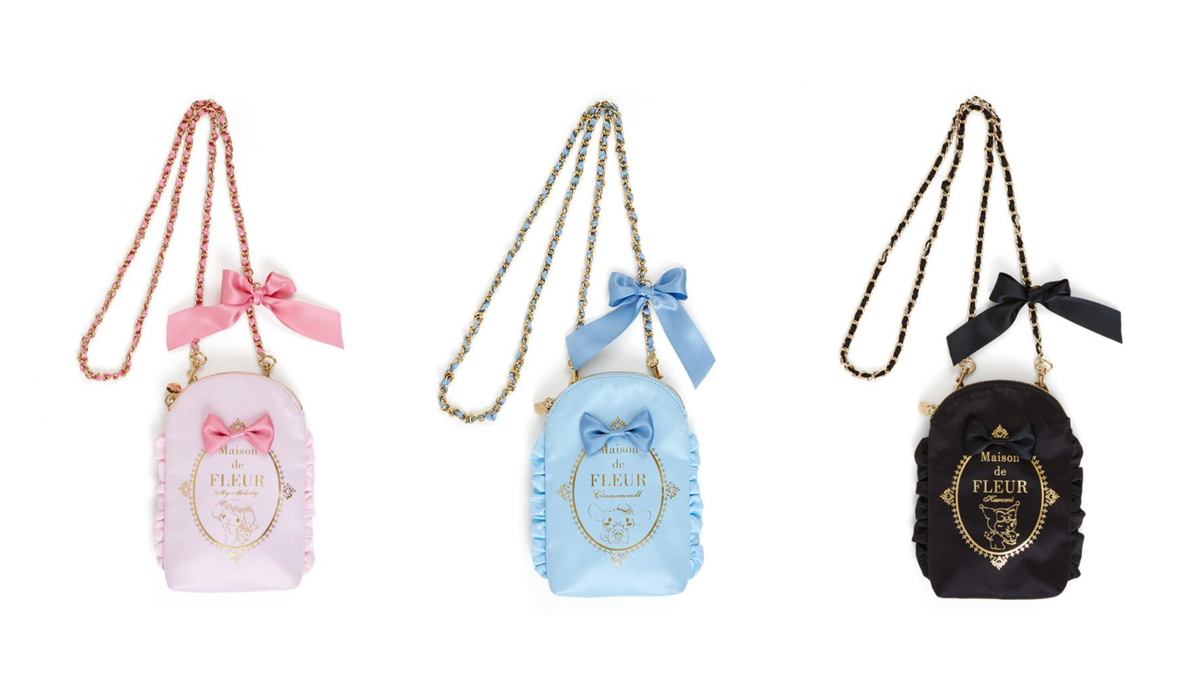 「Maison de FLEUR×Sanrio characters」モバイルショルダーバッグ(全3種)