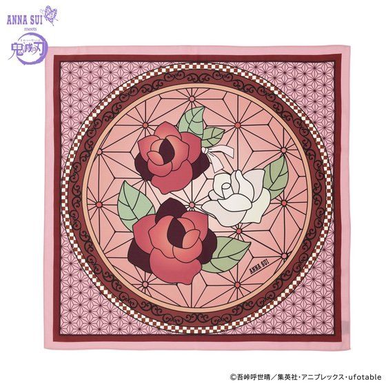 鬼滅の刃×ANNA SUI マルチスカーフ　竈門禰豆子　ピンク