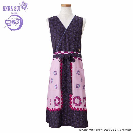 鬼滅の刃×ANNA SUI カシュクールエプロン　ブラック