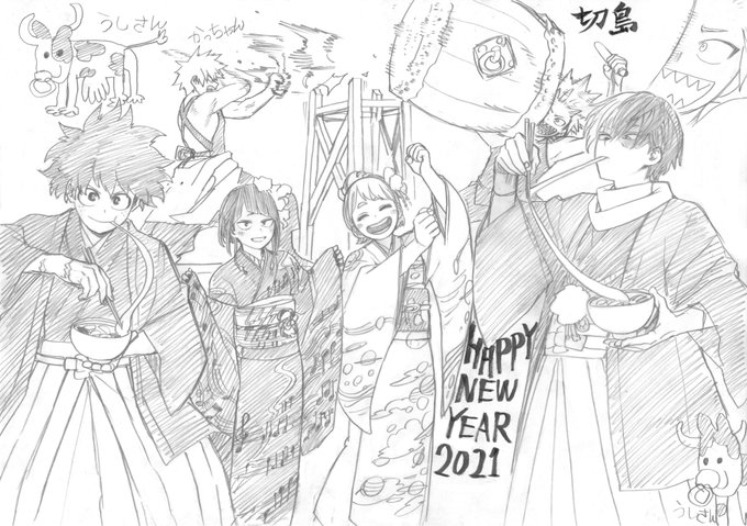 【漫画家・イラストレーター編】A HAPPY NEW YEAR！ヒロアカ・刀剣乱舞など各公式お正月ツイートまとめ