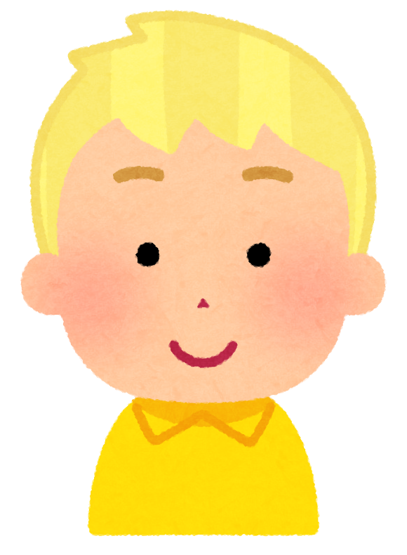 いろいろな髪の色の男の子のイラスト