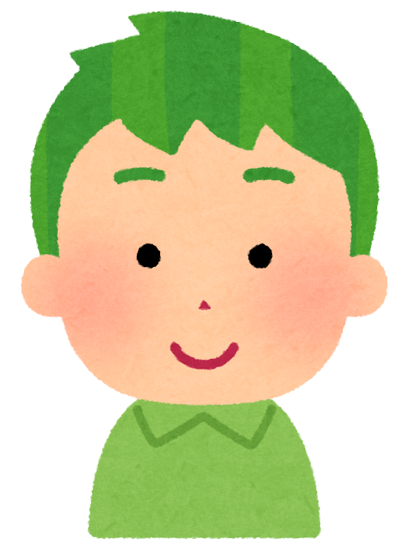 いろいろな髪の色の男の子のイラスト