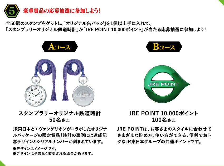 「エヴァンゲリオン×JR東日本」スタンプラリー抽選景品