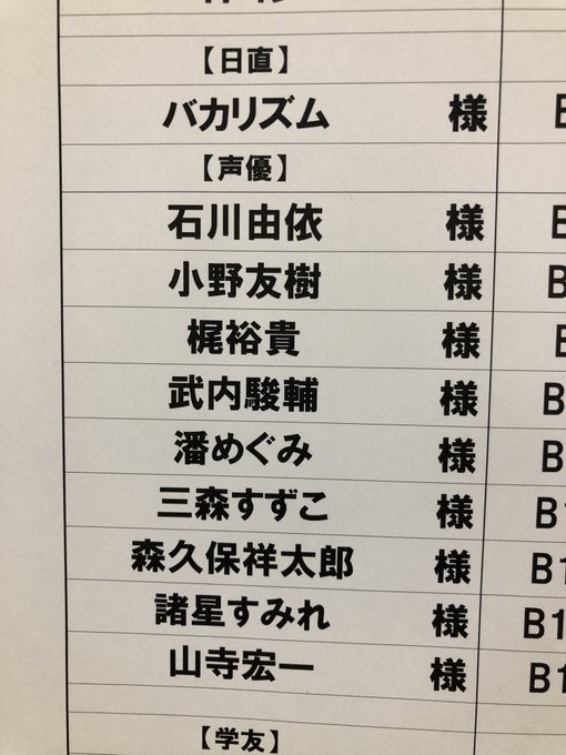 「林修の今でしょ！講座」今、声優でしょ！3時間SP 出演者