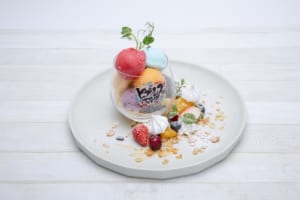 「ヒプノシスマイク2nd D.R.B コラボレーションカフェ」渋谷109店限定メニュー・2nd D.R.Bパフェ