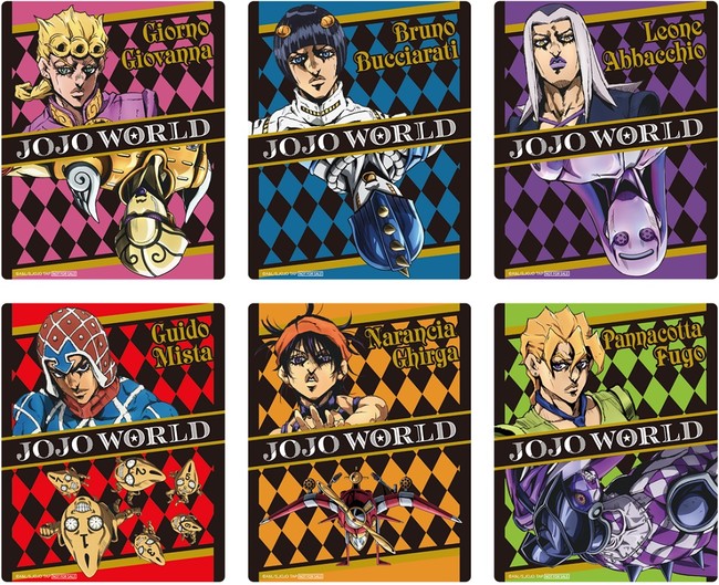 「JOJO WORLD」第5部アトラクション「パッショーネ　配属チーム適性診断テスト」特典：ステッカー(全13種)