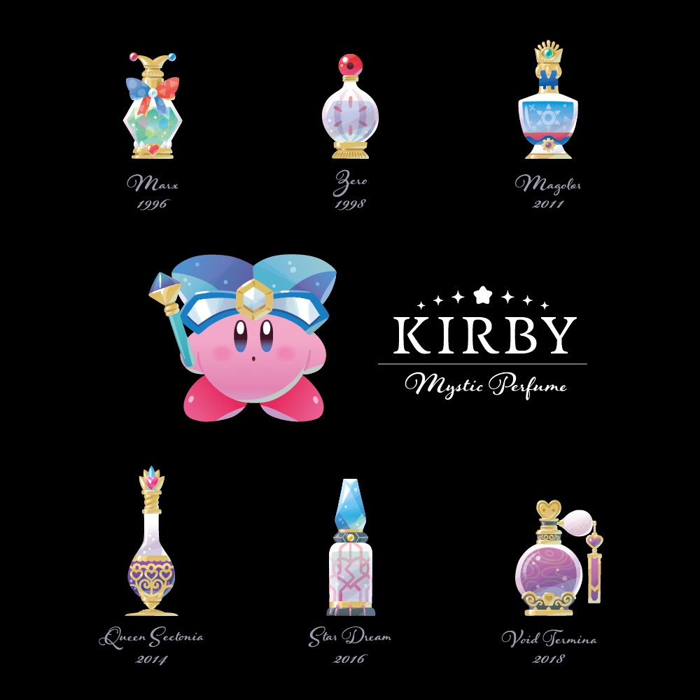 「星のカービィ」悪役たちを魅惑的な香水瓶にリデザイン！新シリーズ「KIRBY Mystic Perfume」が登場