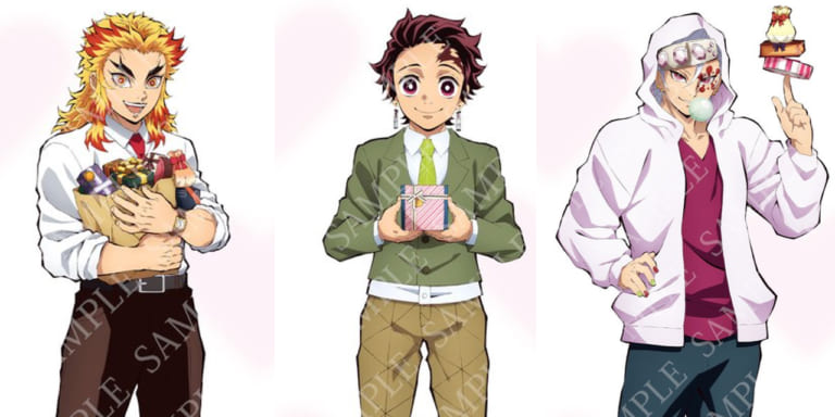 鬼滅の刃 ufotable キメツ学園 バレンタイン編　煉獄 ハート型缶バッジ 中高一貫!! キメツ学園 ～バレンタイン編～」コラボレーション