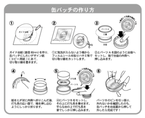 「缶バッチ作成キット」作り方