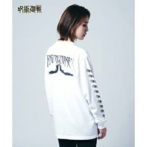 「呪術廻戦」×「glamb」Sukuna long sleeves T　白　着用イメージ・後ろ