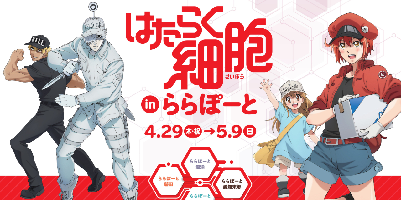 「はたらく細胞」ららぽーとで一人前の赤血球になれ！