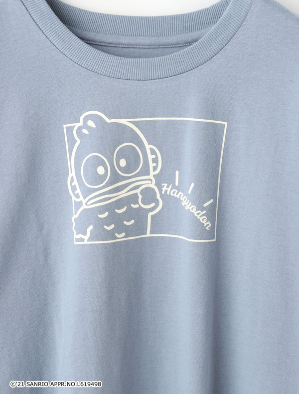 サンリオキャラTシャツ（クロミ・ハンギョドン）ブルー