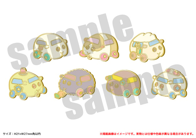 「PUI PUI モルカー PremiumShop -DesignProduced by Sanrio-」ピンバッジ（全7種）