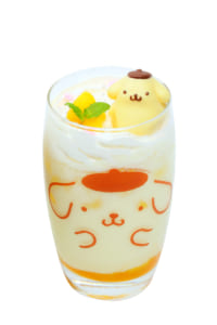 ポムポムプリンカフェ×あっとほぉーむカフェ　プリンくんのなんごくマンゴーラッシ～♪