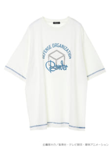 earth music&ecology Japan Label ×「ワールドトリガー」カラーステッチTシャツ　ターコイズブルー