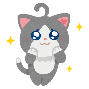 猫のキャラクターのイラスト