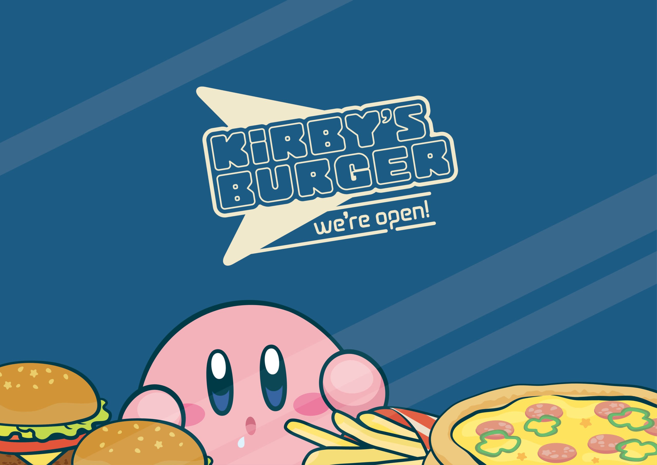 「一番くじ 星のカービィ KIRBY'S BURGER」メインアート カービィ