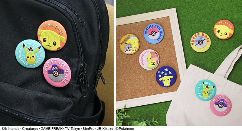 ポケモン 刺繍ブローチコレクション(全8種)　使用イメージ