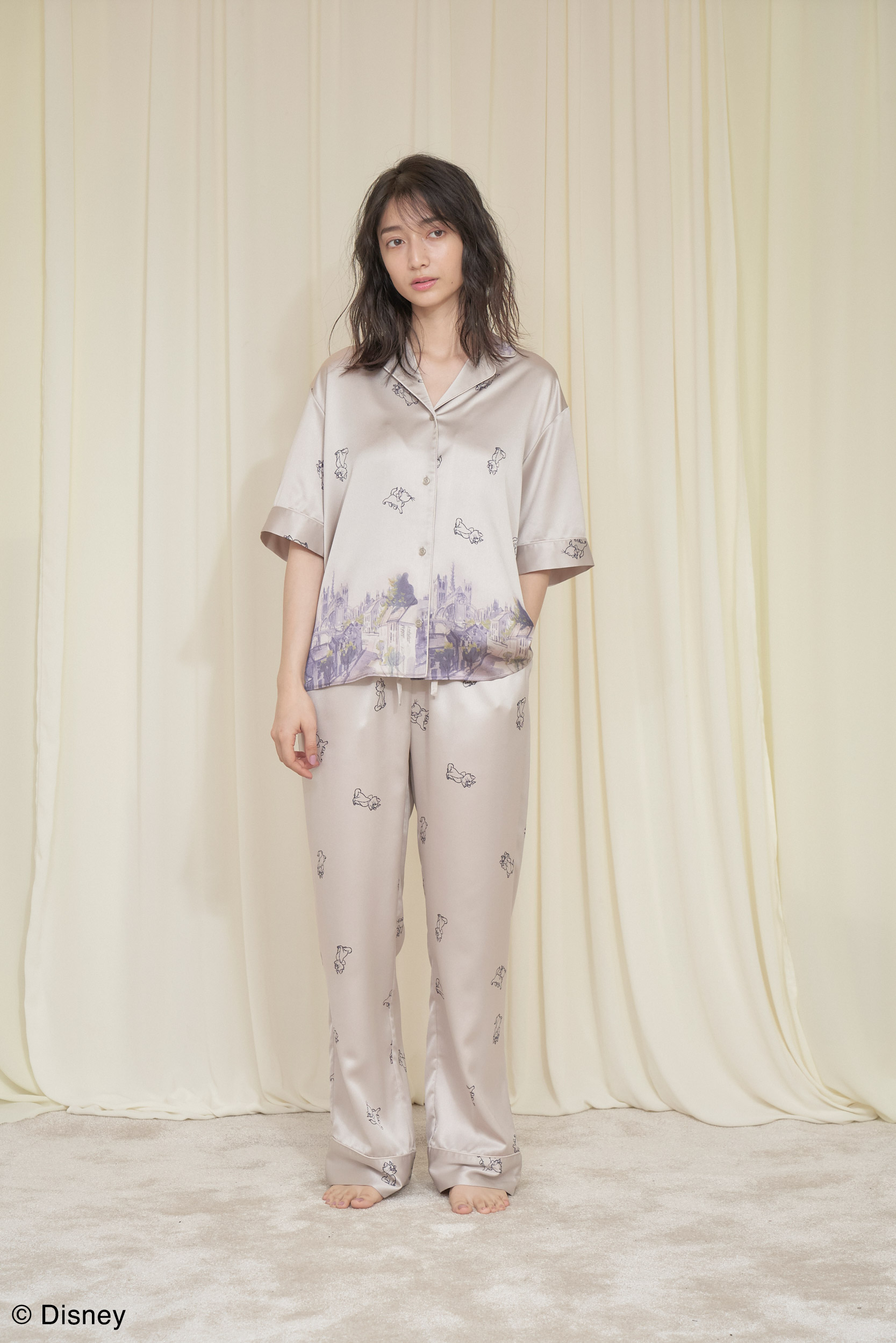 SNIDEL HOME限定『おしゃれキャット』“マリー”　Satin Pajamas