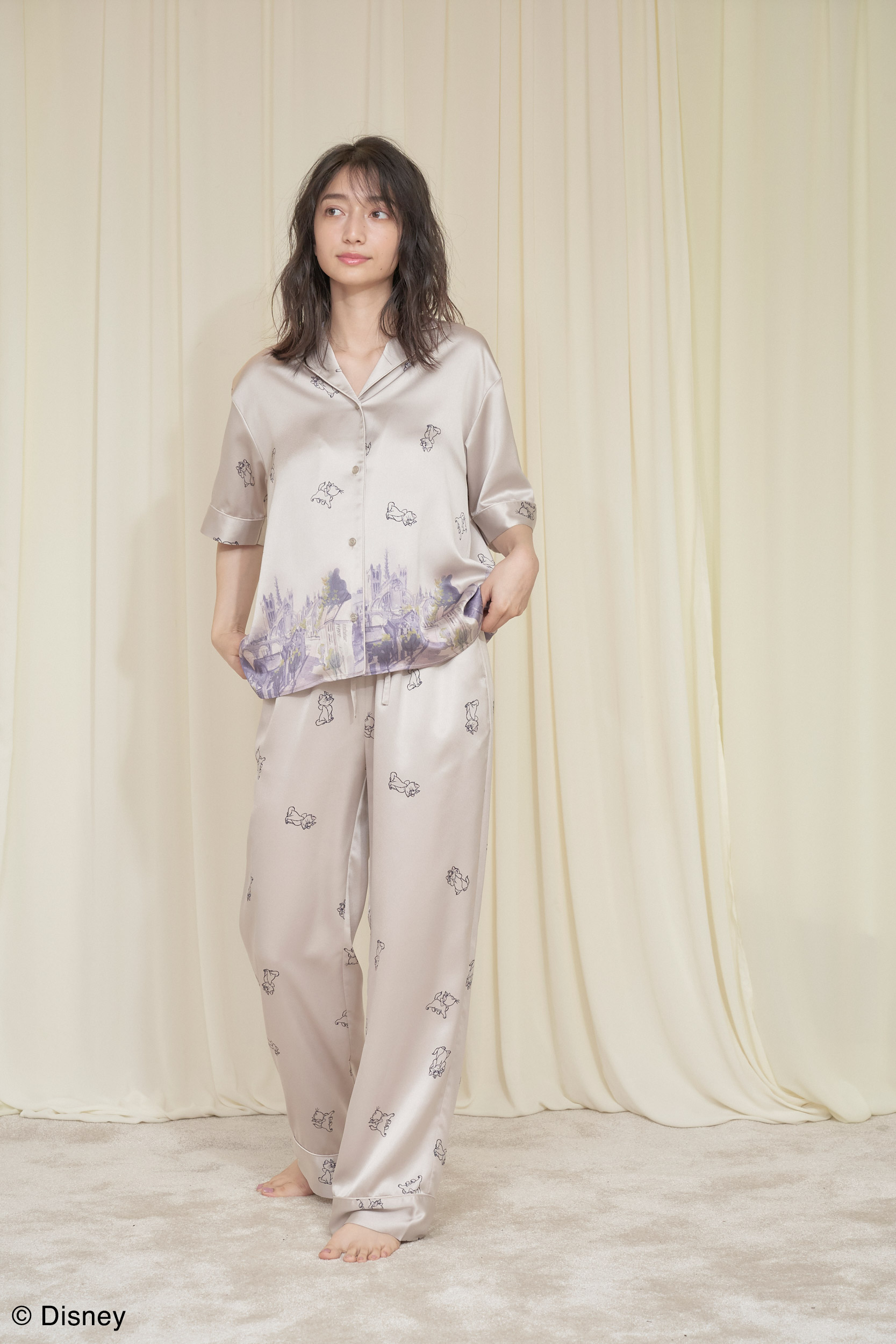 SNIDEL HOME限定『おしゃれキャット』“マリー”　Satin Pajamas