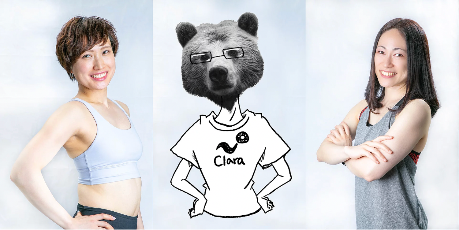 オタク向け女性専門パーソナルトレーニングジム「Clara（クララ）」指導トレーナー：みさき、kuma、Tame.