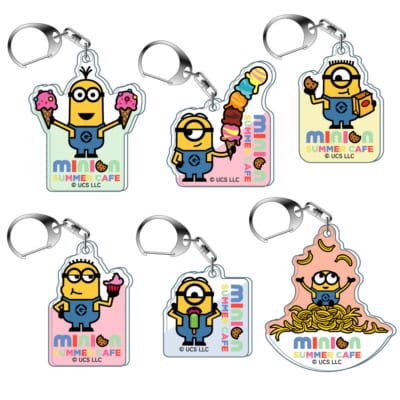 「MINION SUMMER CAFE」ガチャガチャ アクリルキーホルダー（全６種）