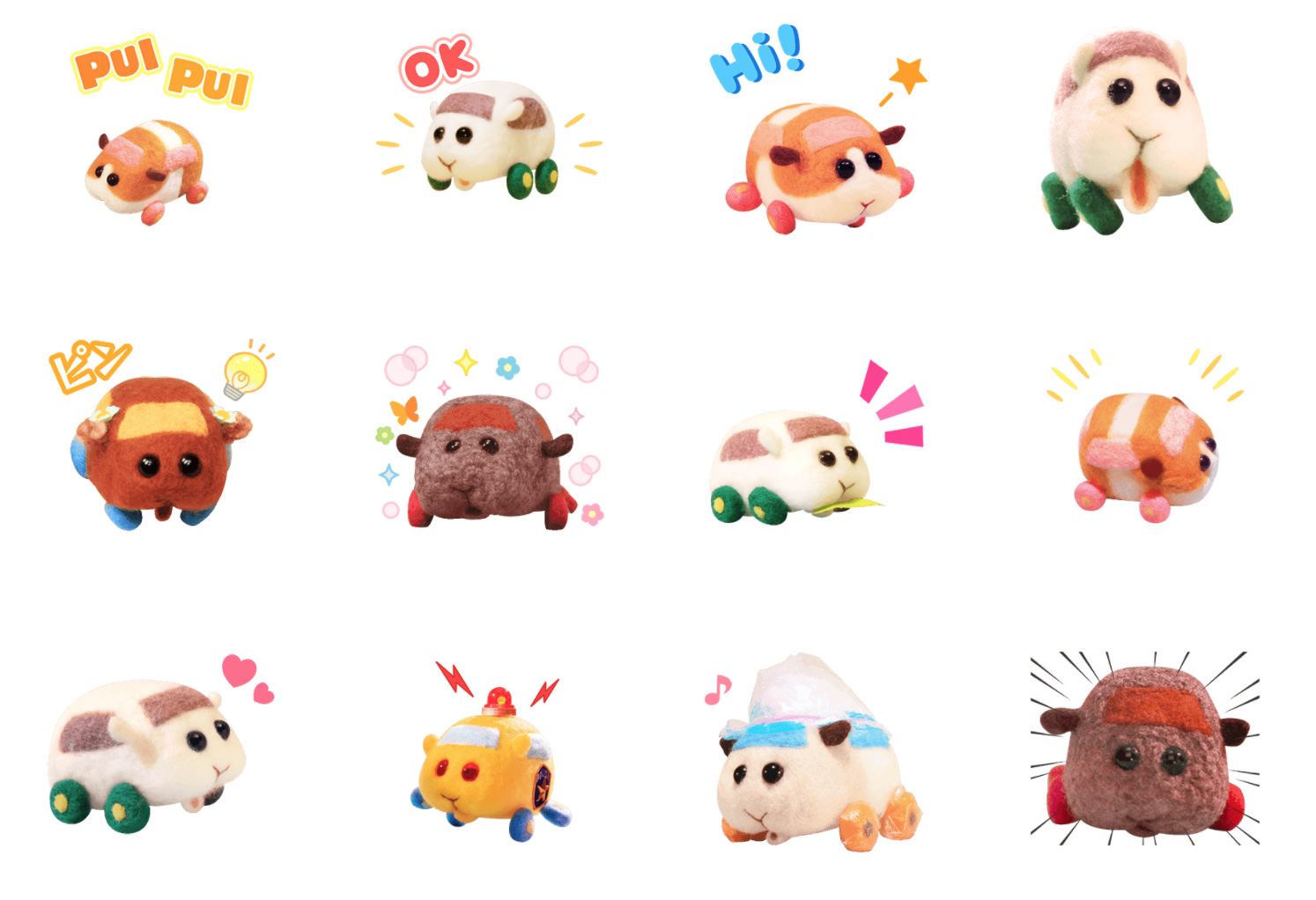 「PUI PUI モルカー」ボイス付きLINEスタンプ