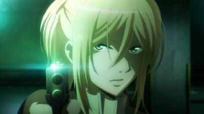 TVアニメ「殺し愛」先行カット：銃を構えるシャトー・ダンクワース