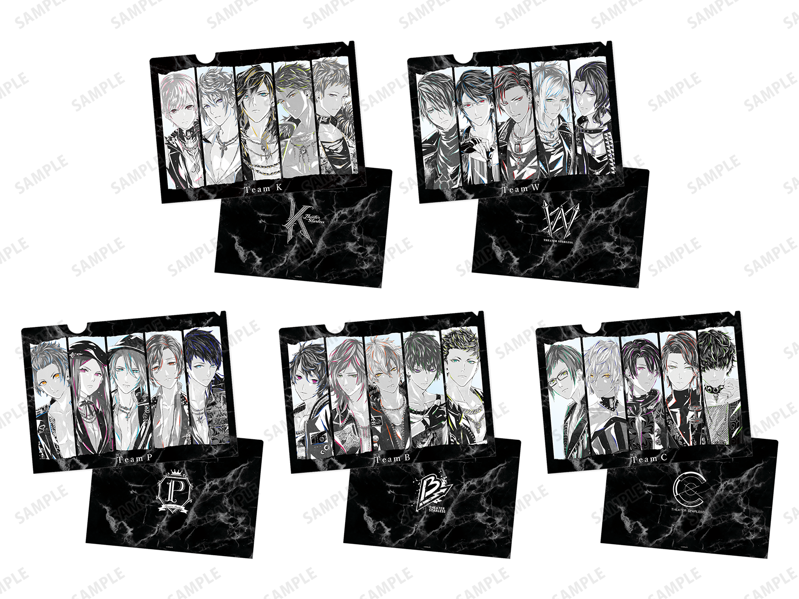 「『ブラックスター -Theater Starless-』2nd Anniversary Ani-Art フェア in アニメイト」先行販売グッズ、Ani-Art クリアファイル(全5種) 価格：各473円(税込)