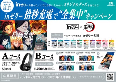 「鬼滅の刃×inゼリー」 「inゼリー拾秒充電で“全集中”キャンペーン」