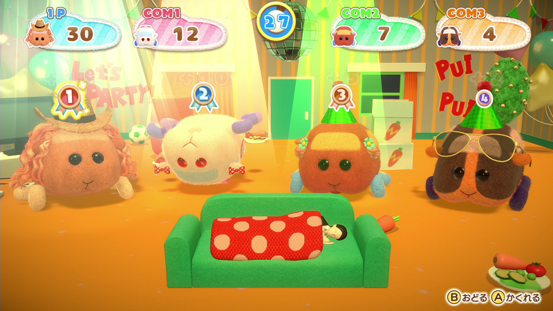 Nintendo Switch「PUI PUI モルカー Let’s！モルカーパーティー！」ミニゲーム場面2