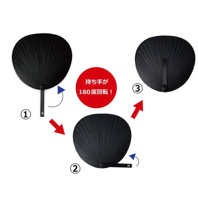 「タワレコ 持ち手が折りたためるうちわ」使用図