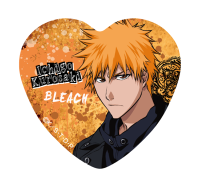 「BLEACH」オンラインくじ BLACK & ROCK　おまけキャンペーン①ハート型缶バッジ