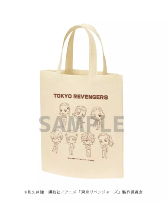 「TSUTAYA・東京リベンジャーズ スーツVer.描き下ろしPOP UP SHOP」キャラトートバッグ　ミニキャラ