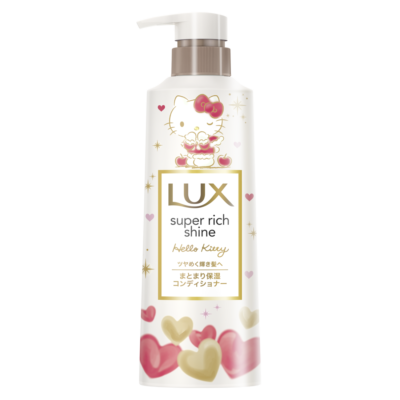 「サンリオ×LUX」コラボ第4弾：ラックススーパーリッチシャイン ポンプペア・コンディショナー