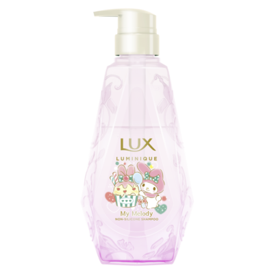 「サンリオ×LUX」コラボ第4弾: ラックス ルミニーク ハピネスブルーム サンリオキャラクターズコラボ お試し容量ポンプペア・ ボトル画像１