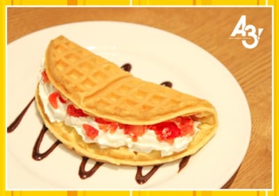 「A3!」×TOWER RECORDS CAFE　雪白東 ストロベリィ・ディップワッフル