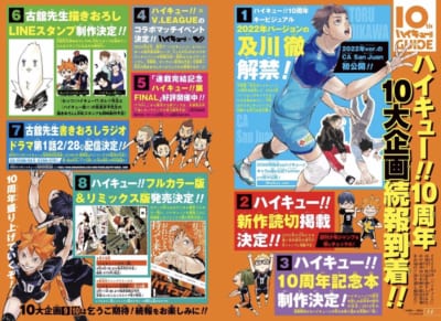 「ハイキュー!!」10大企画①〜⑧