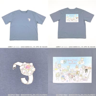 「おジャ魔女どれみ」×「はぴだんぶい（サンリオ）」バックプリントTシャツ