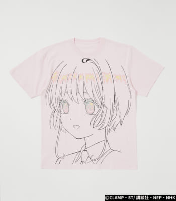 さくらフェイスビッグTシャツL.PNK