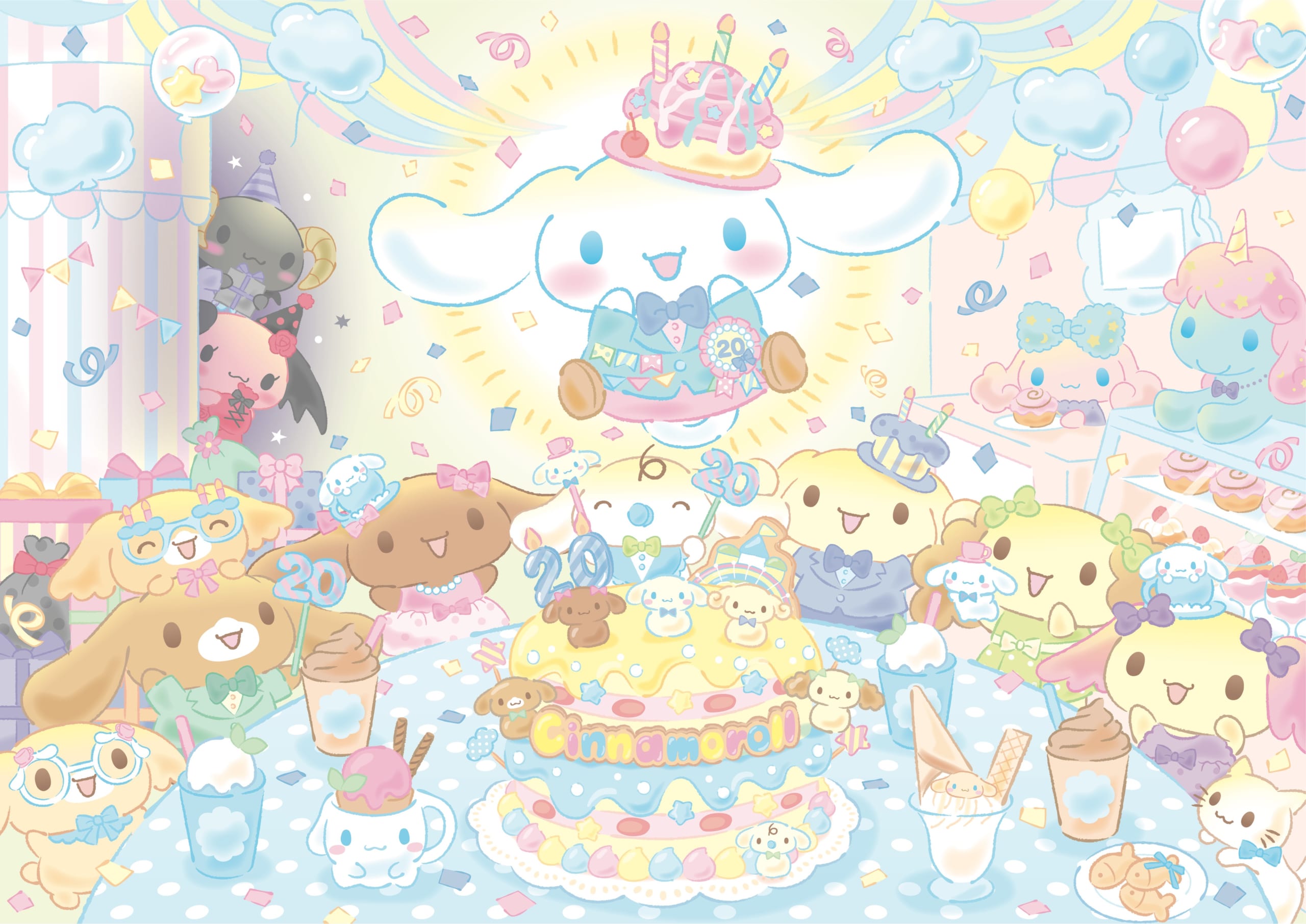 シナモン20周年アニバーサリー「シナモロールブルー」 サンリオピューロランド 「Cinnamoroll 20th Anniversary Party～いつも いっしょに～」 キービジュアル