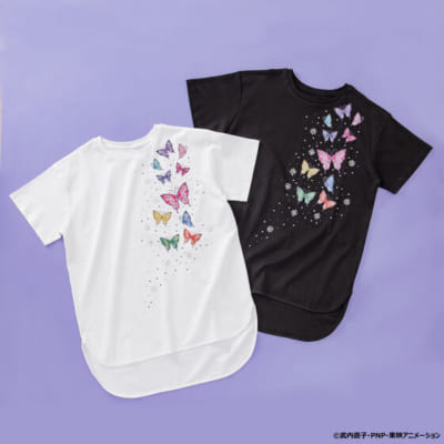 「セーラームーン×ANNA SUI」ヘムラウンドTシャツ(ブラック／ホワイト)