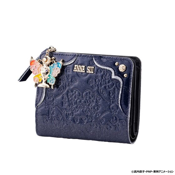 「セーラームーン×ANNA SUI」二つ折り財布(ネイビー／ホワイト)