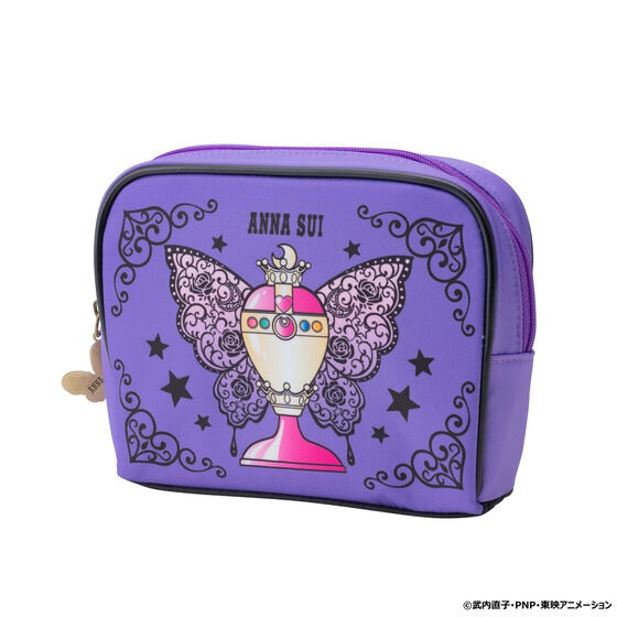 「セーラームーン×ANNA SUI」ポーチ(パープル／ブラック)