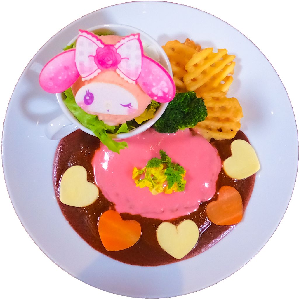 「My Melody Cafe in Akihabara」マイメロディハンバーグ