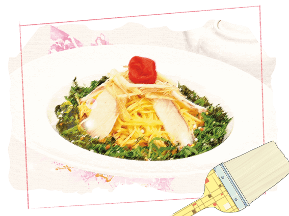 TVアニメ「ブルーピリオド」×「文房具カフェ」世田介の鯛出汁と昆布茶の鯛茶漬けパスタ