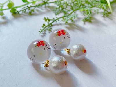 「サンリオ×Daisy Ruu」シンセパールピアス